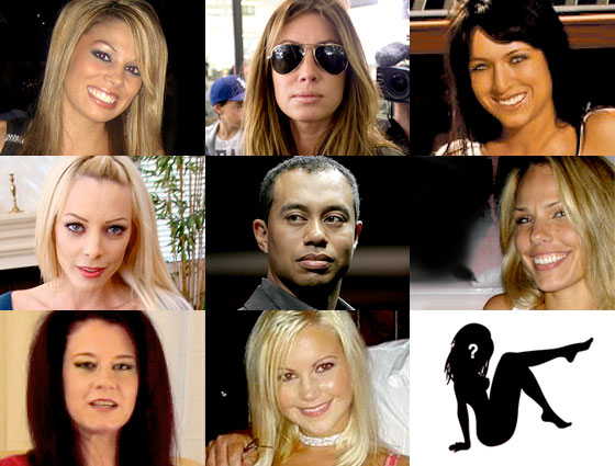 Jaimee Grubbs, Rachel Uchitel, Kalika Moquin, Holly Sampson, Tiger Woods, Cori Rist, Mindy Lawton, Jamie Jungers Jaimee Grubbs, Rachel Uchitel, Kalika Moquin, Holly Sampson, Tiger Woods, Cori Rist, Mindy Lawton, Jamie Jungers